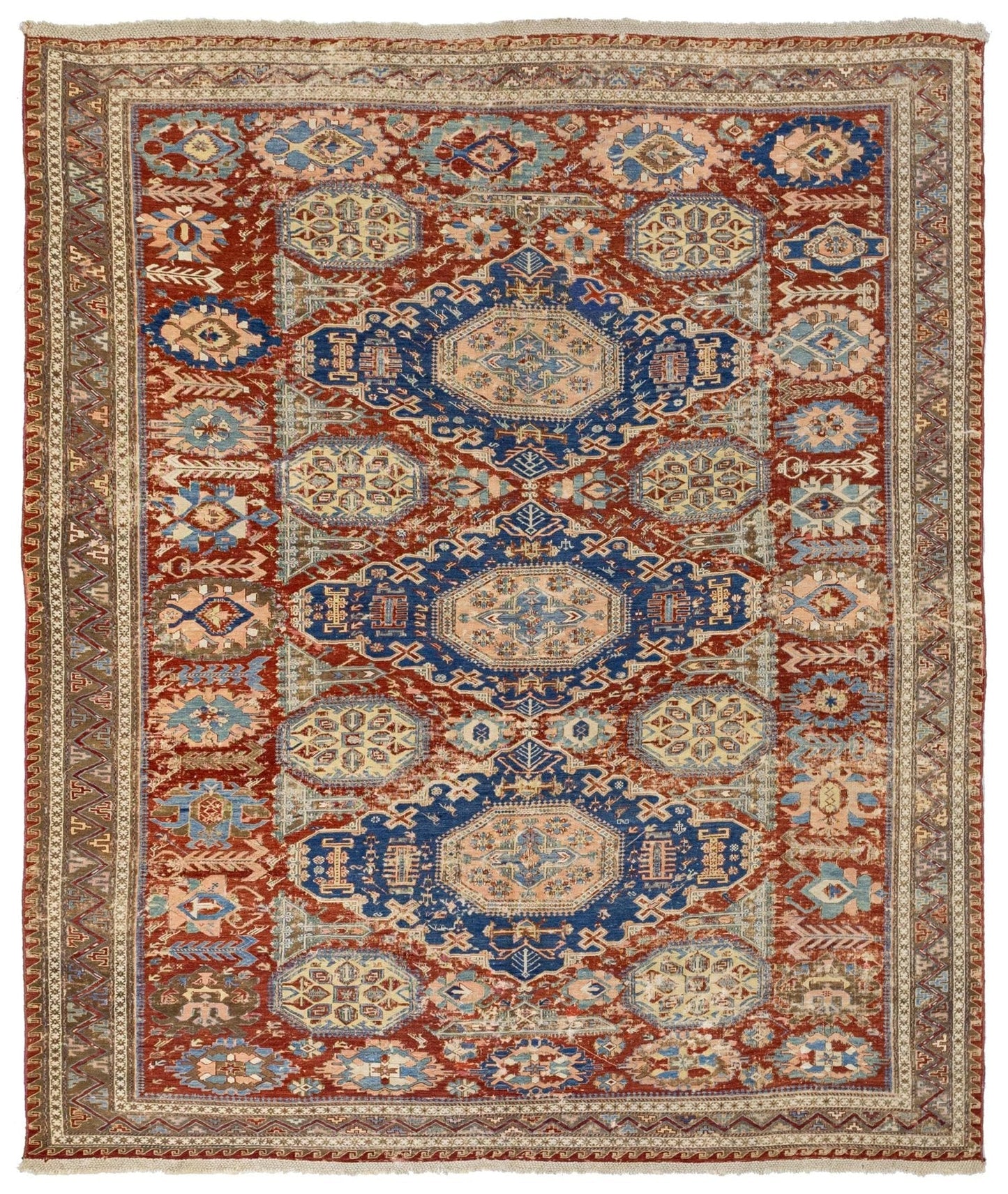 Vintage Soumak Handwoven Tribal Rug