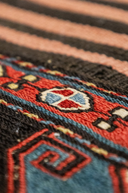 Antique Soumak Handwoven Tribal Rug, J87283