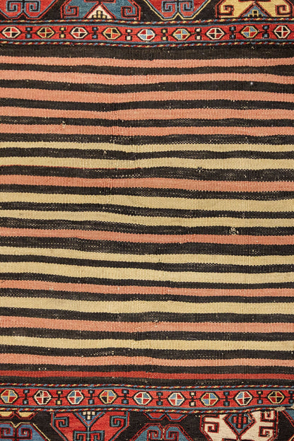 Antique Soumak Handwoven Tribal Rug, J87283