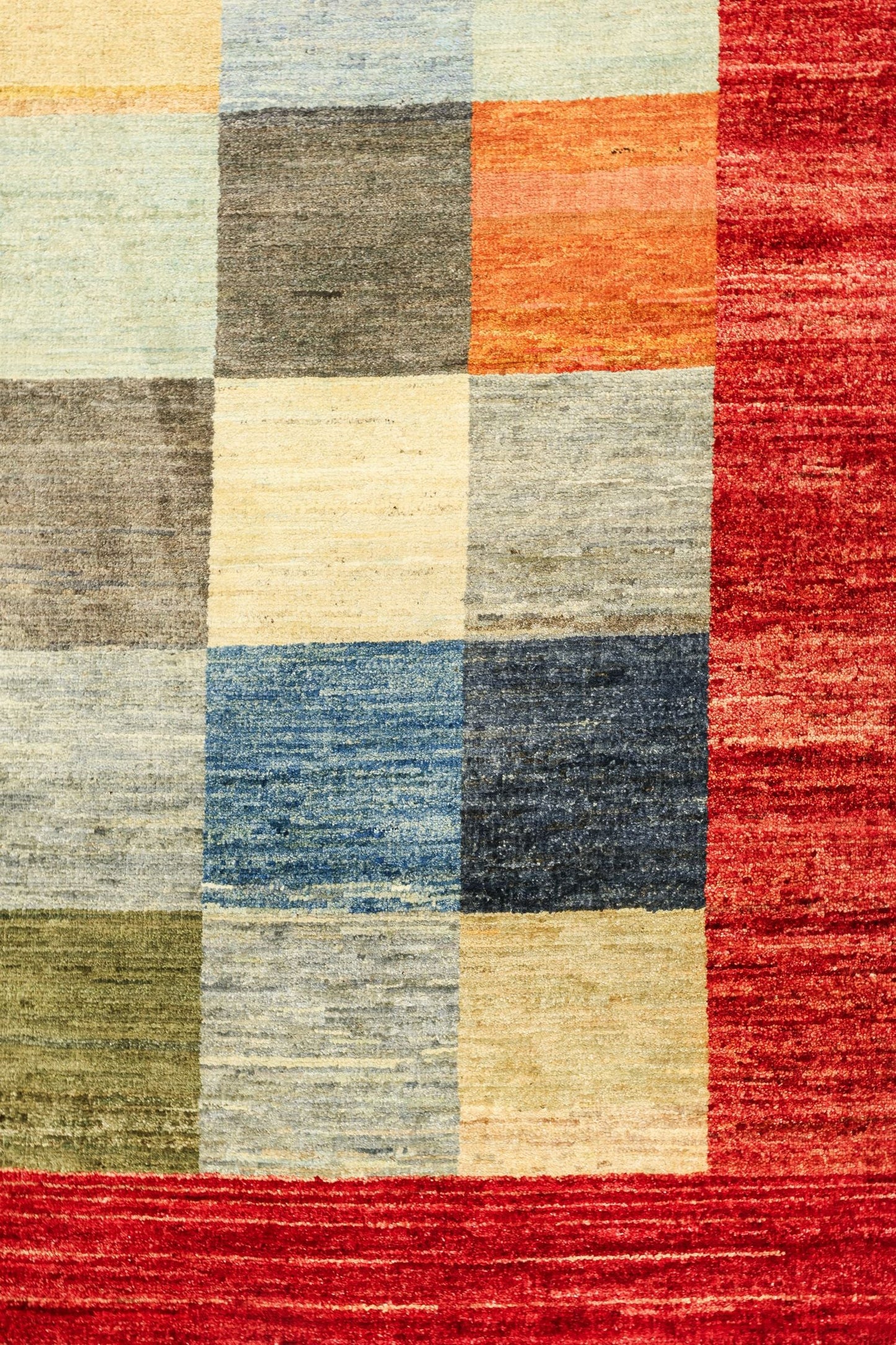 Squares Handwoven Tribal Rug, J79535