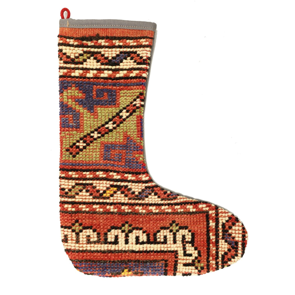 Vintage Stocking Handwoven Tribal Rug