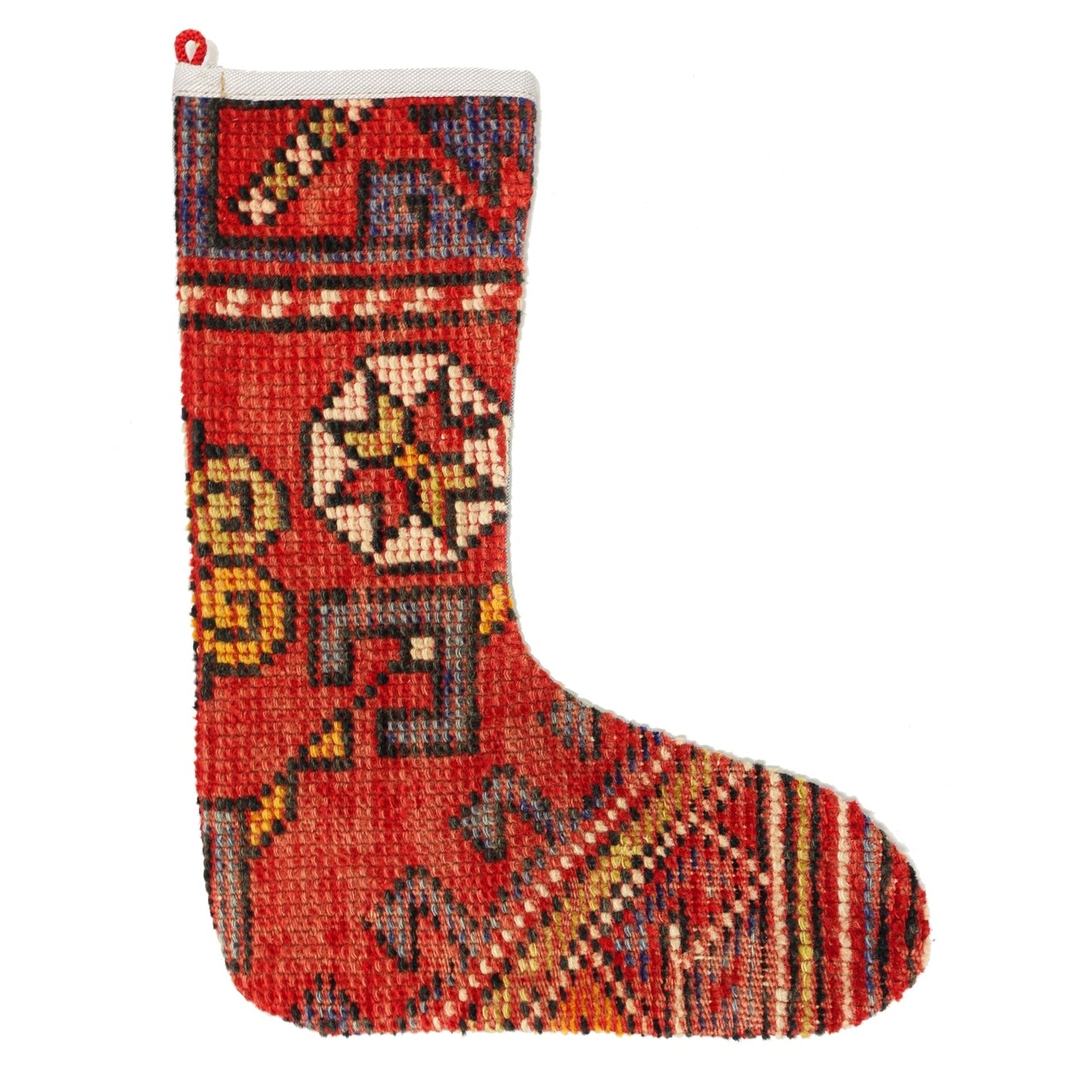 Vintage Stocking Handwoven Tribal Rug