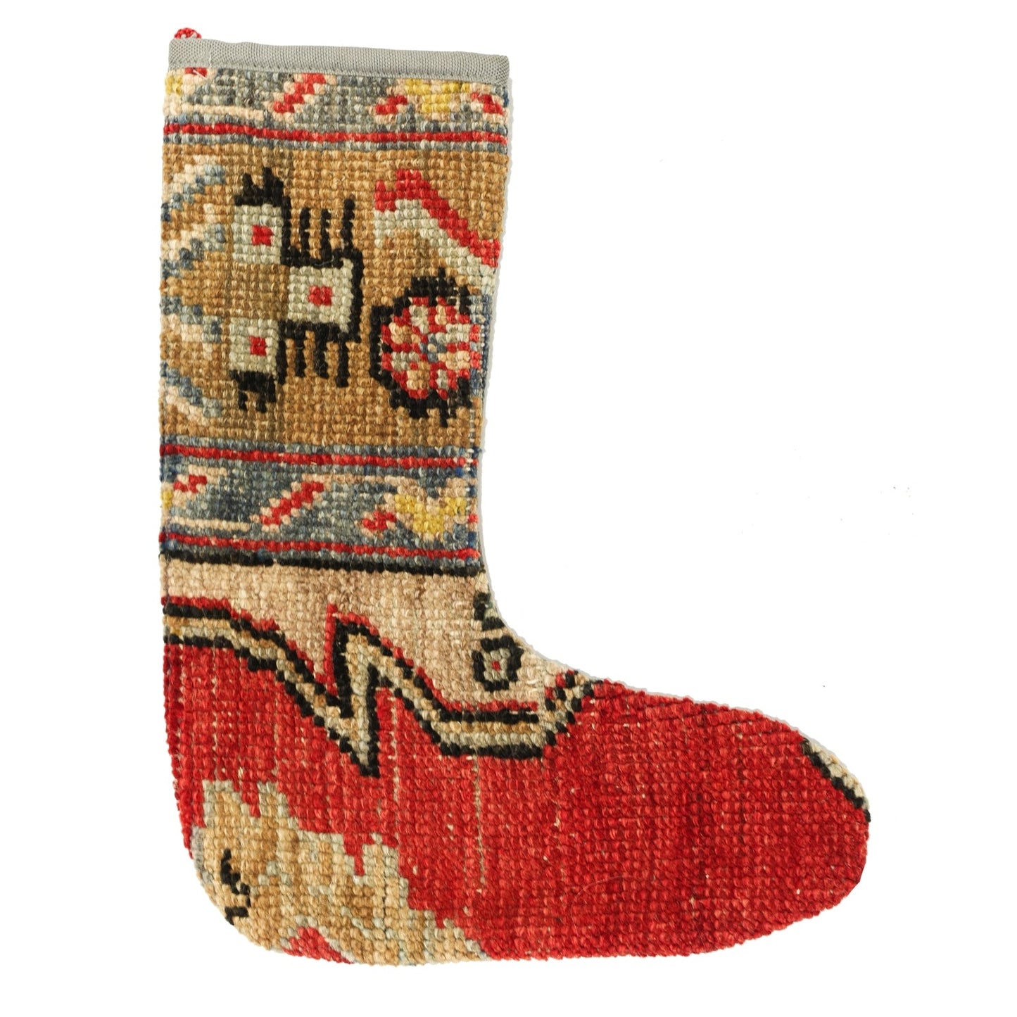 Vintage Stocking Handwoven Tribal Rug