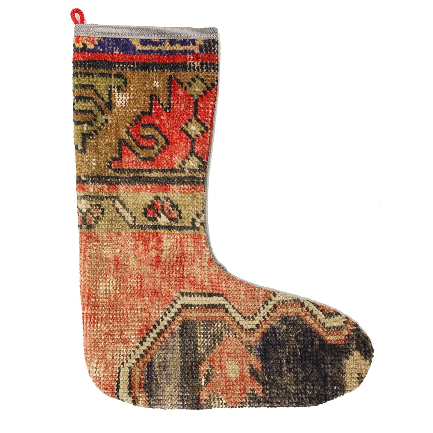 Vintage Stocking Handwoven Tribal Rug