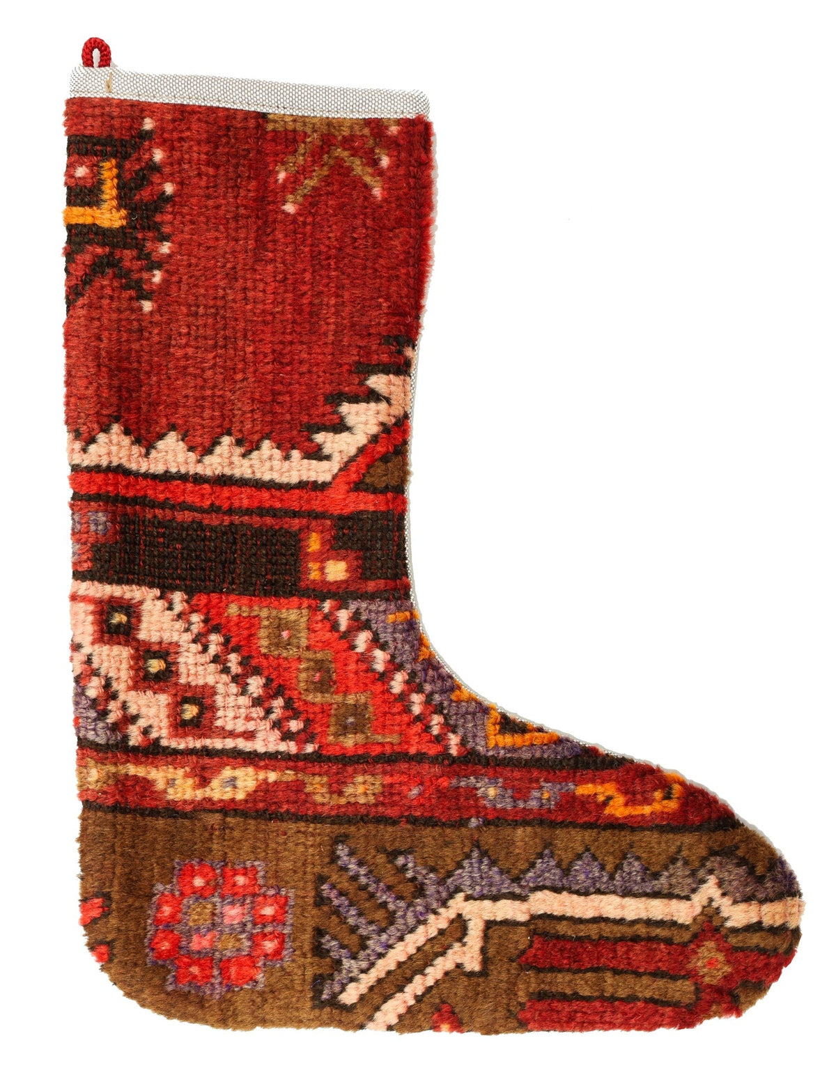 Vintage Stocking Handwoven Tribal Rug