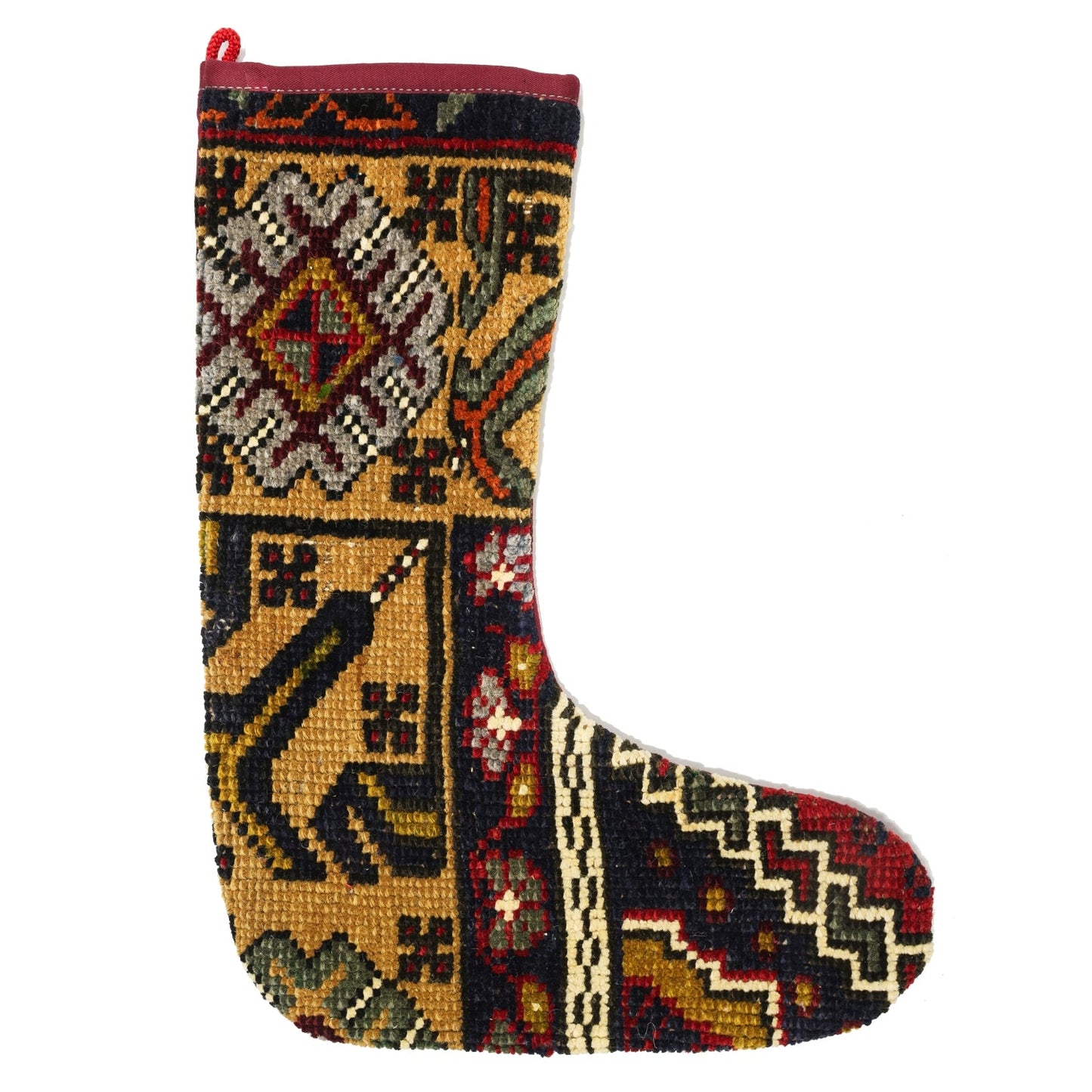 Vintage Stocking Handwoven Tribal Rug