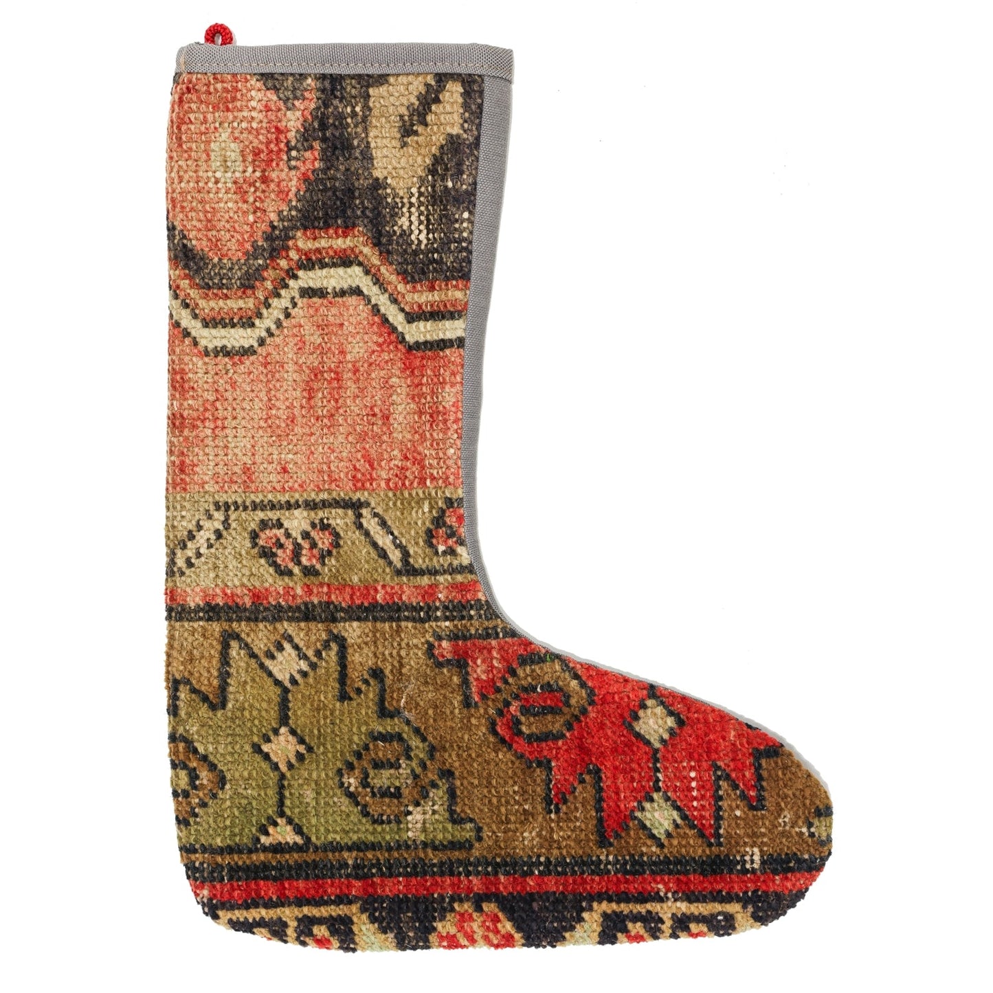 Vintage Stocking Handwoven Tribal Rug