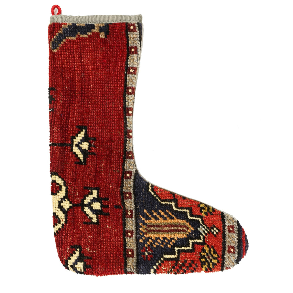 Vintage Stocking Handwoven Tribal Rug