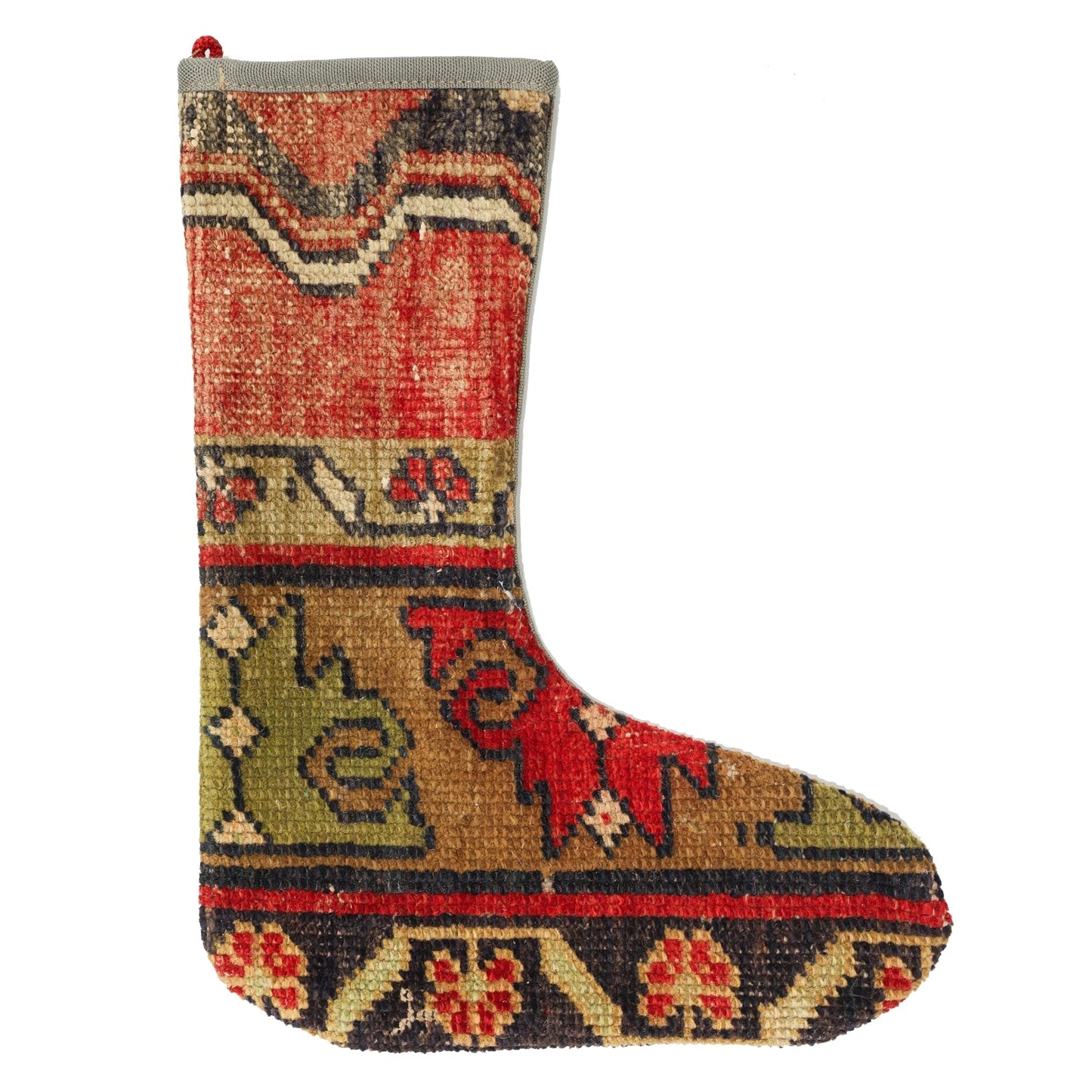 Vintage Stocking Handwoven Tribal Rug