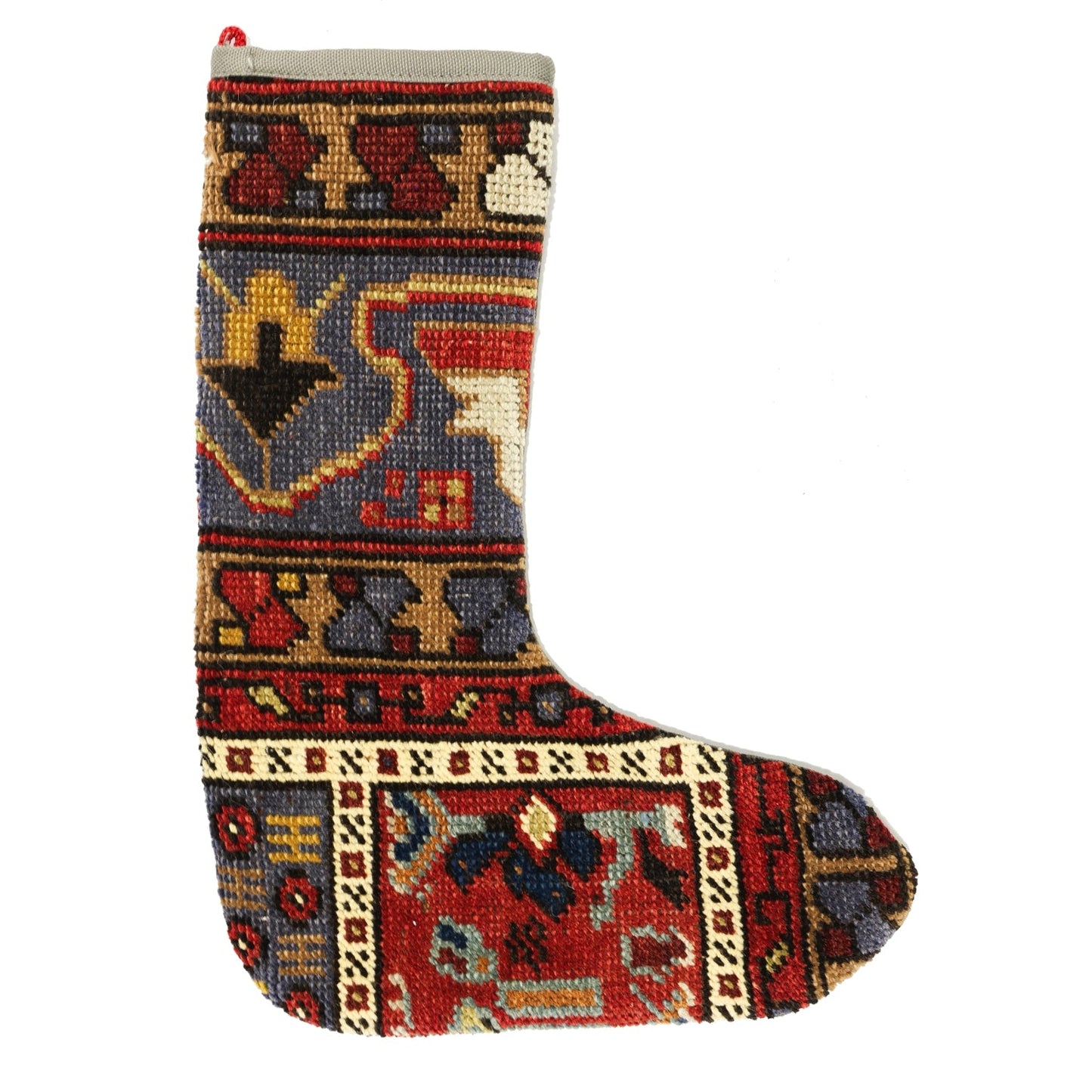 Vintage Stocking Handwoven Tribal Rug