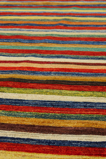 Stripes Handwoven Tribal Rug, J79548