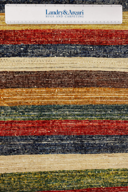 Stripes Handwoven Tribal Rug, J79548