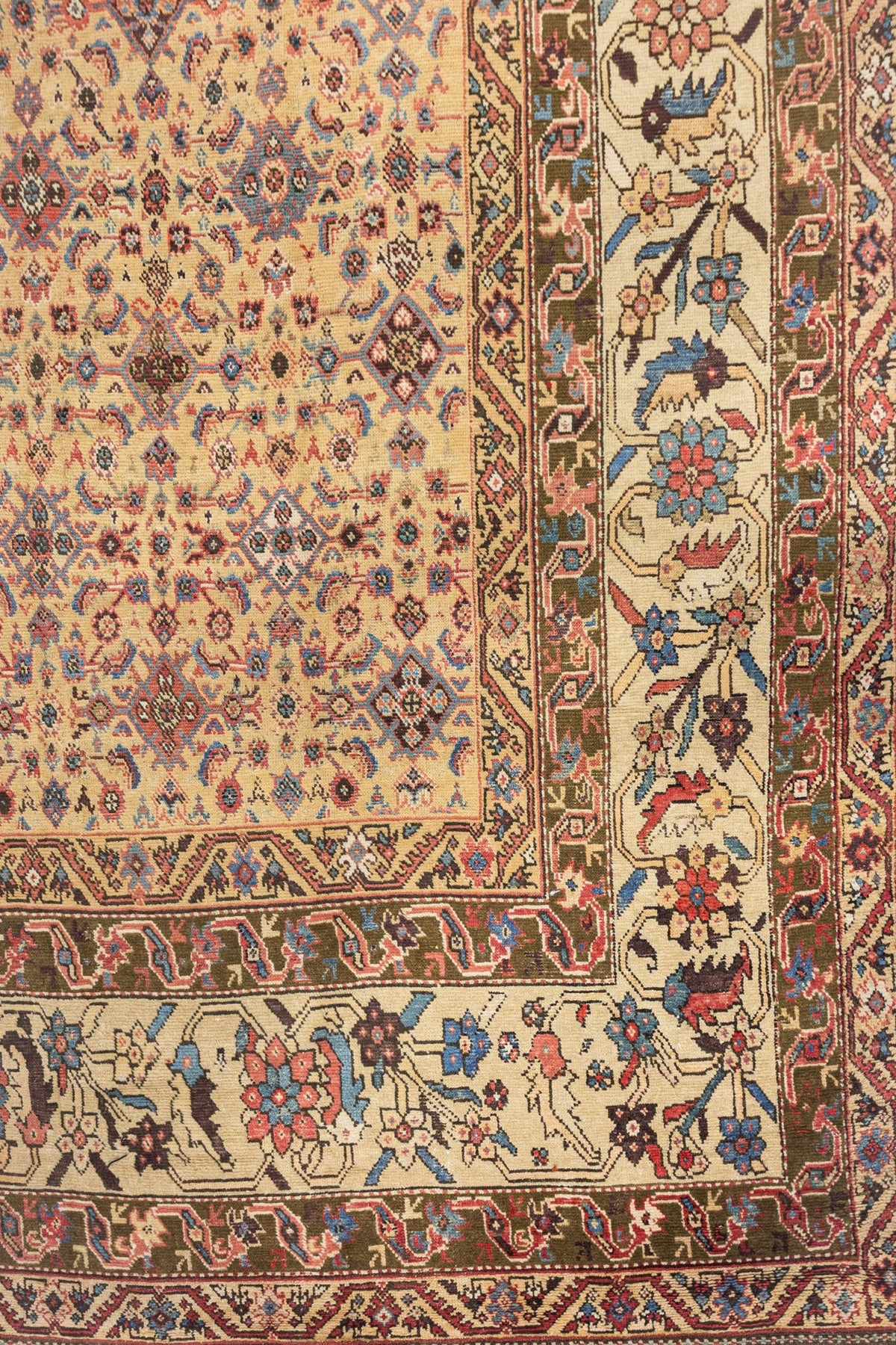 Antique Sultanabad Handwoven Tribal Rug, J89486