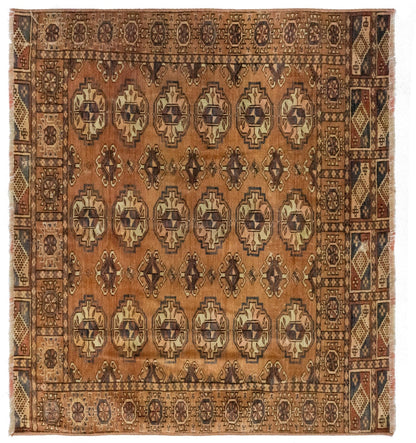 Vintage Tekke Handwoven Tribal Rug
