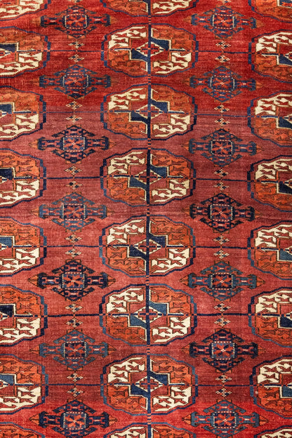 Antique Tekke Handwoven Tribal Rug, J87319