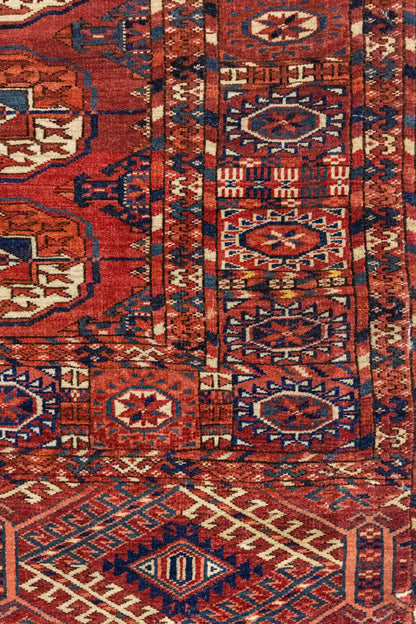 Antique Tekke Handwoven Tribal Rug, J87319