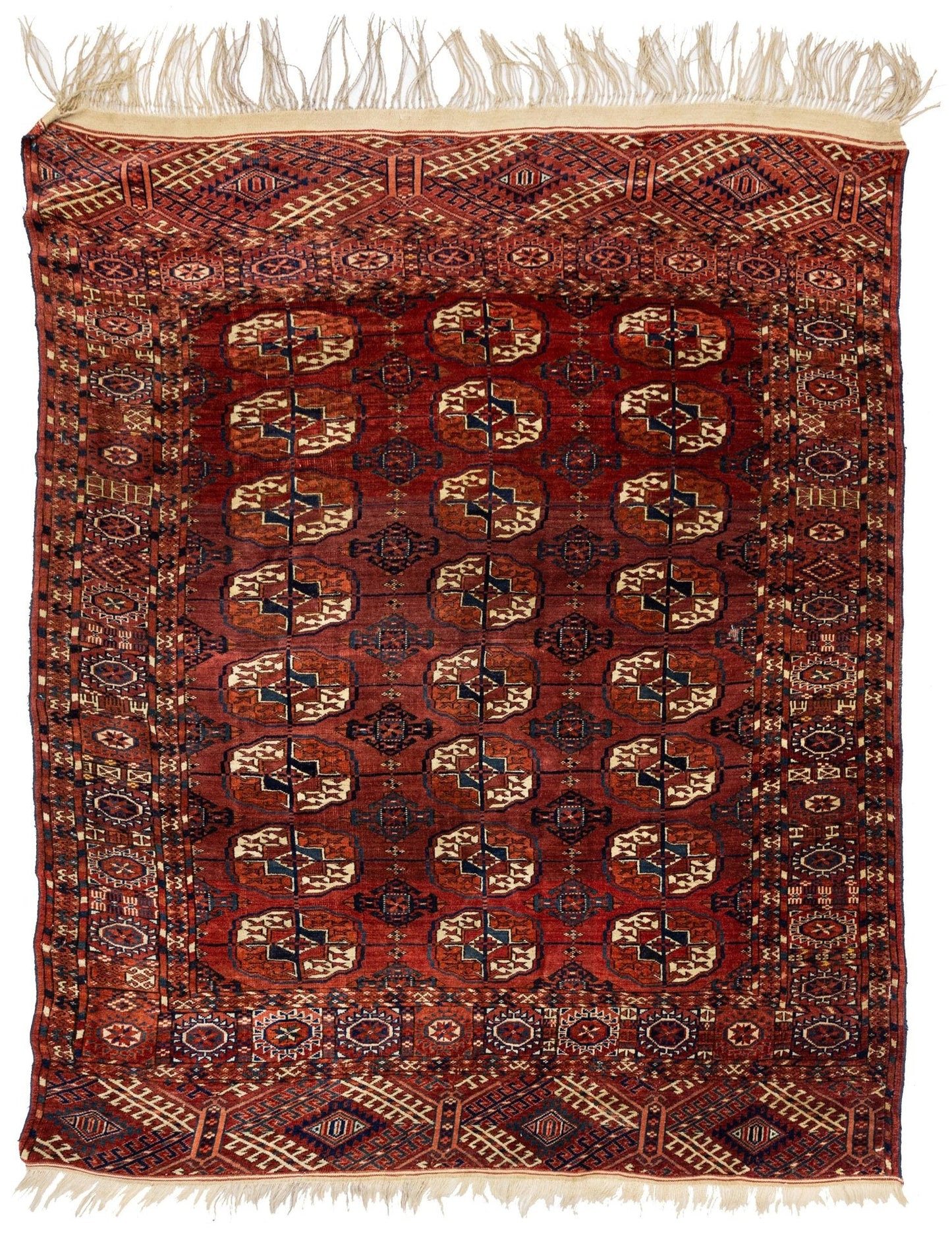 Antique Tekke Handwoven Tribal Rug