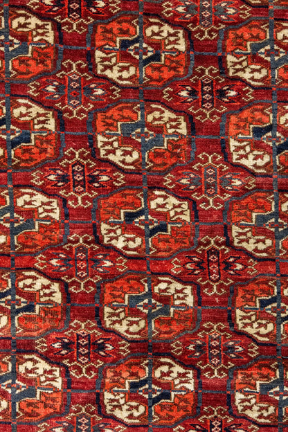 Antique Tekke Handwoven Tribal Rug, J87325
