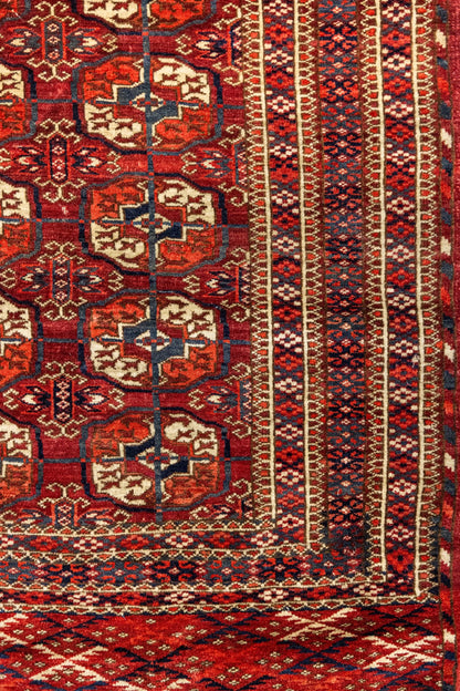Antique Tekke Handwoven Tribal Rug, J87325