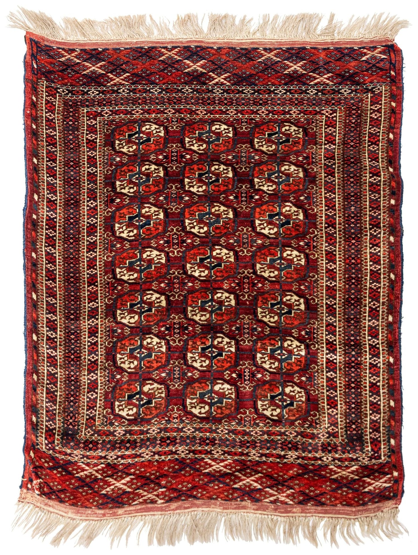 Antique Tekke Handwoven Tribal Rug