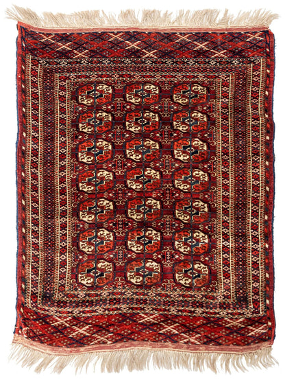 Antique Tekke Handwoven Tribal Rug