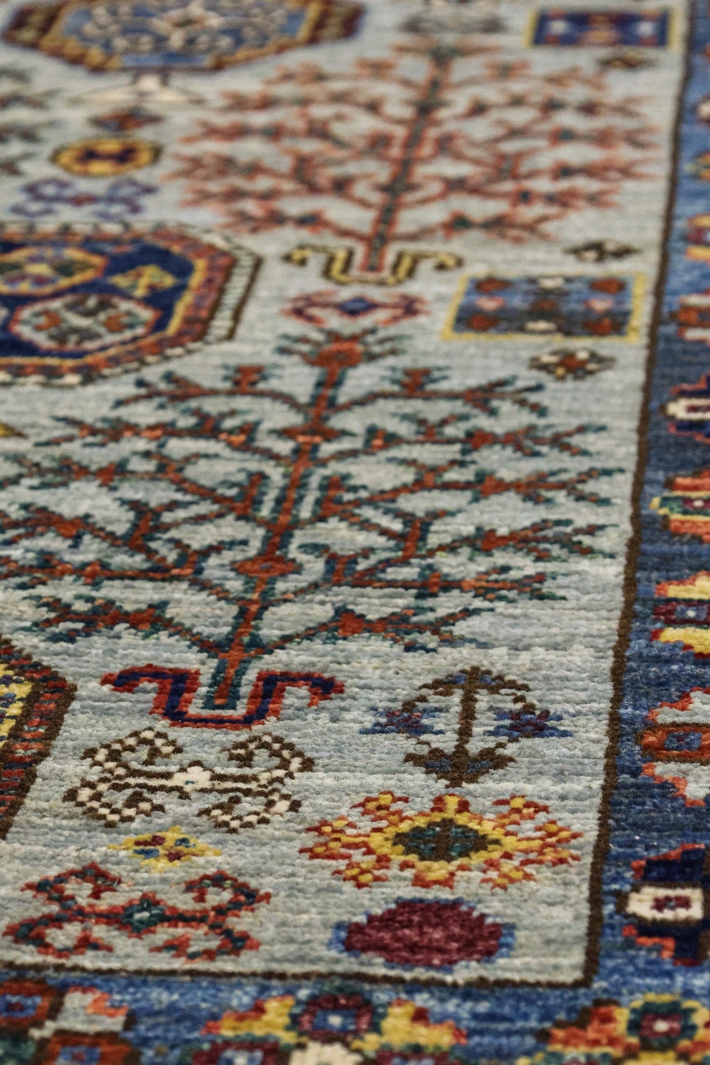 Tree Kazak Handwoven Tribal Rug, J81378