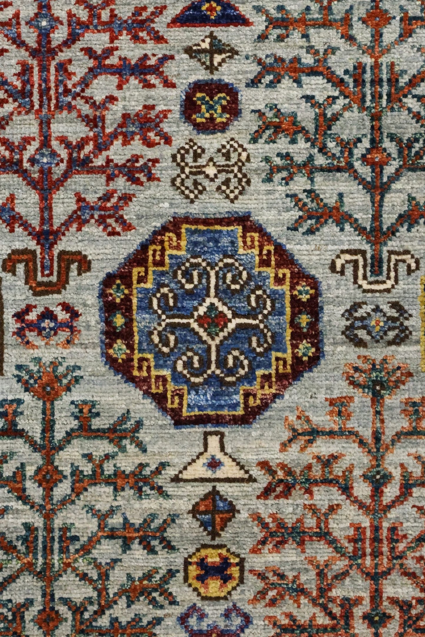 Tree Kazak Handwoven Tribal Rug, J81378