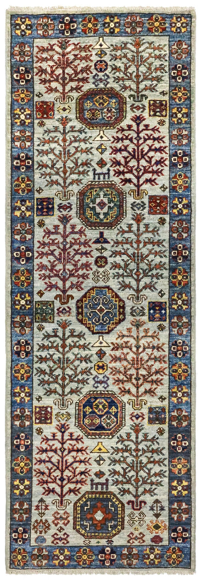 Tree Kazak Handwoven Tribal Rug