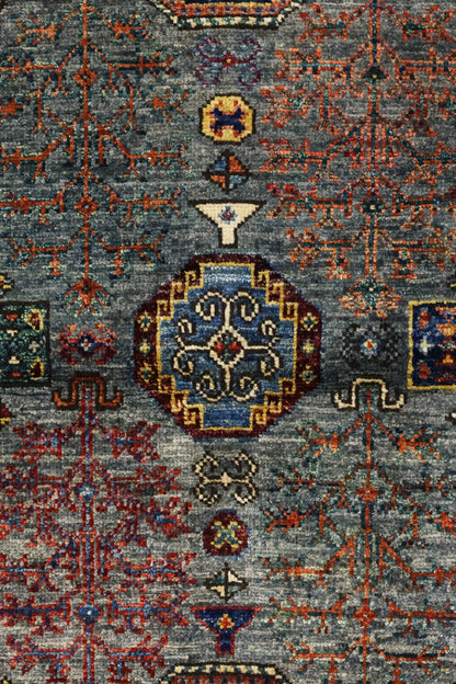 Tree Kazak Handwoven Tribal Rug, J81379