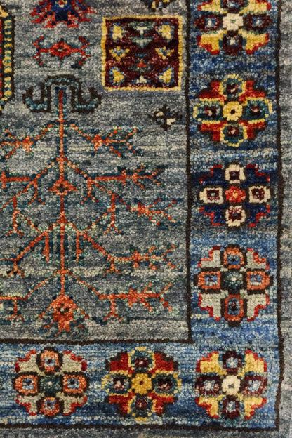 Tree Kazak Handwoven Tribal Rug, J81379