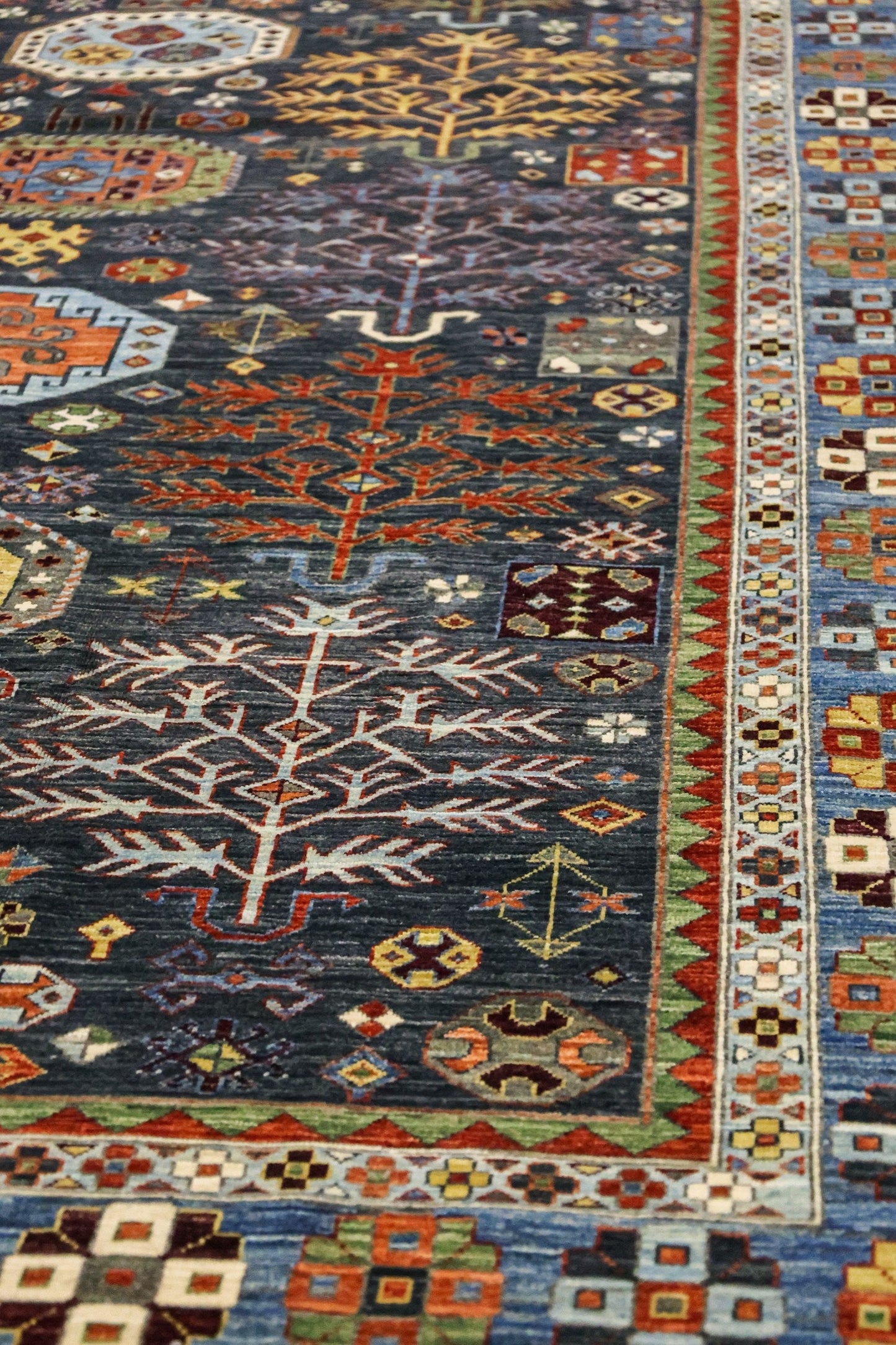 Tree Kazak Handwoven Tribal Rug, J81388