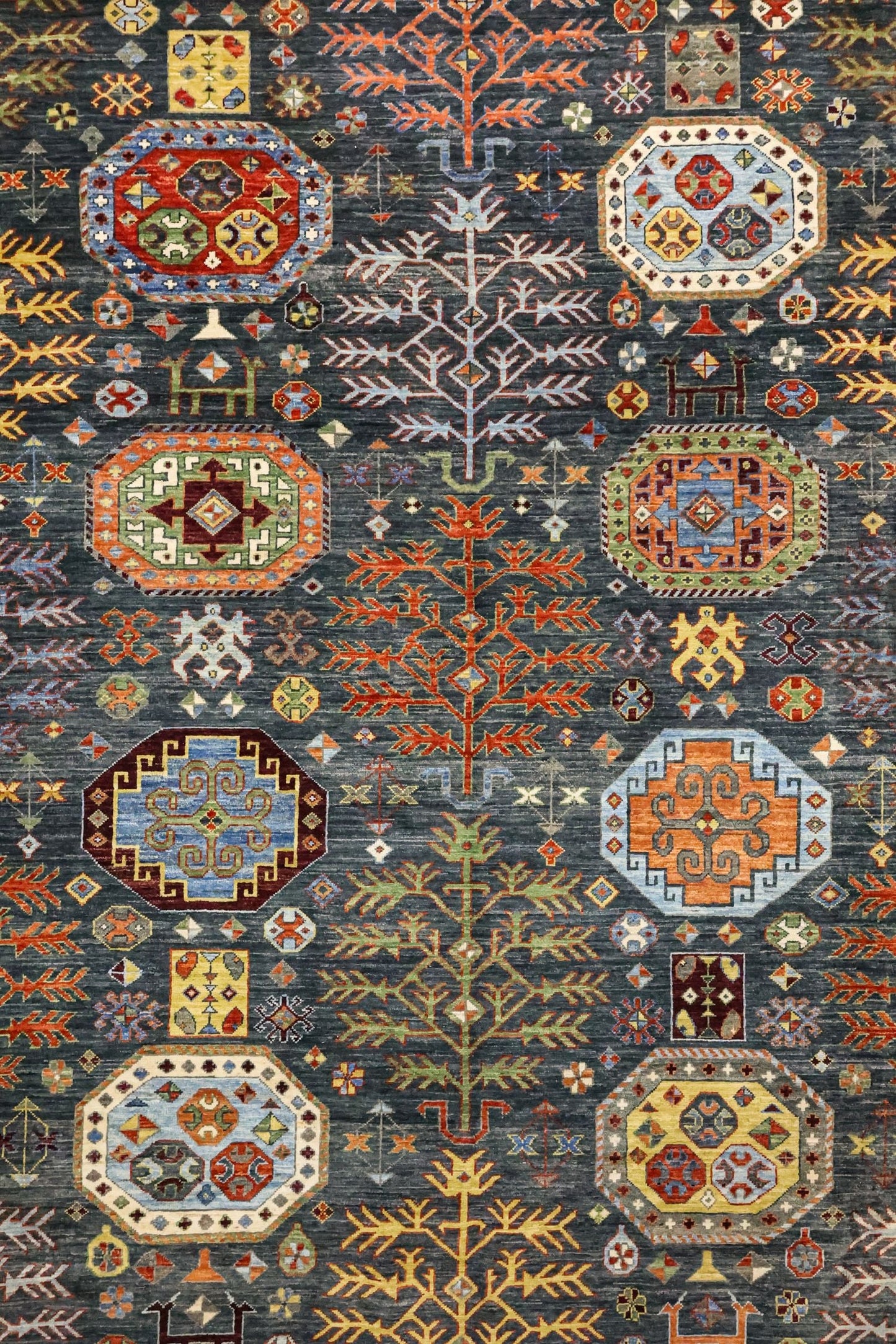 Tree Kazak Handwoven Tribal Rug, J81388