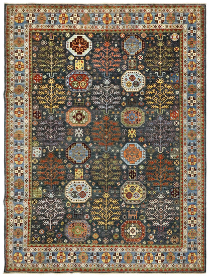 Tree Kazak Handwoven Tribal Rug