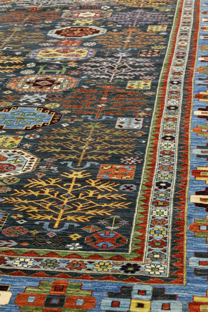 Tree Kazak Handwoven Tribal Rug, J81391