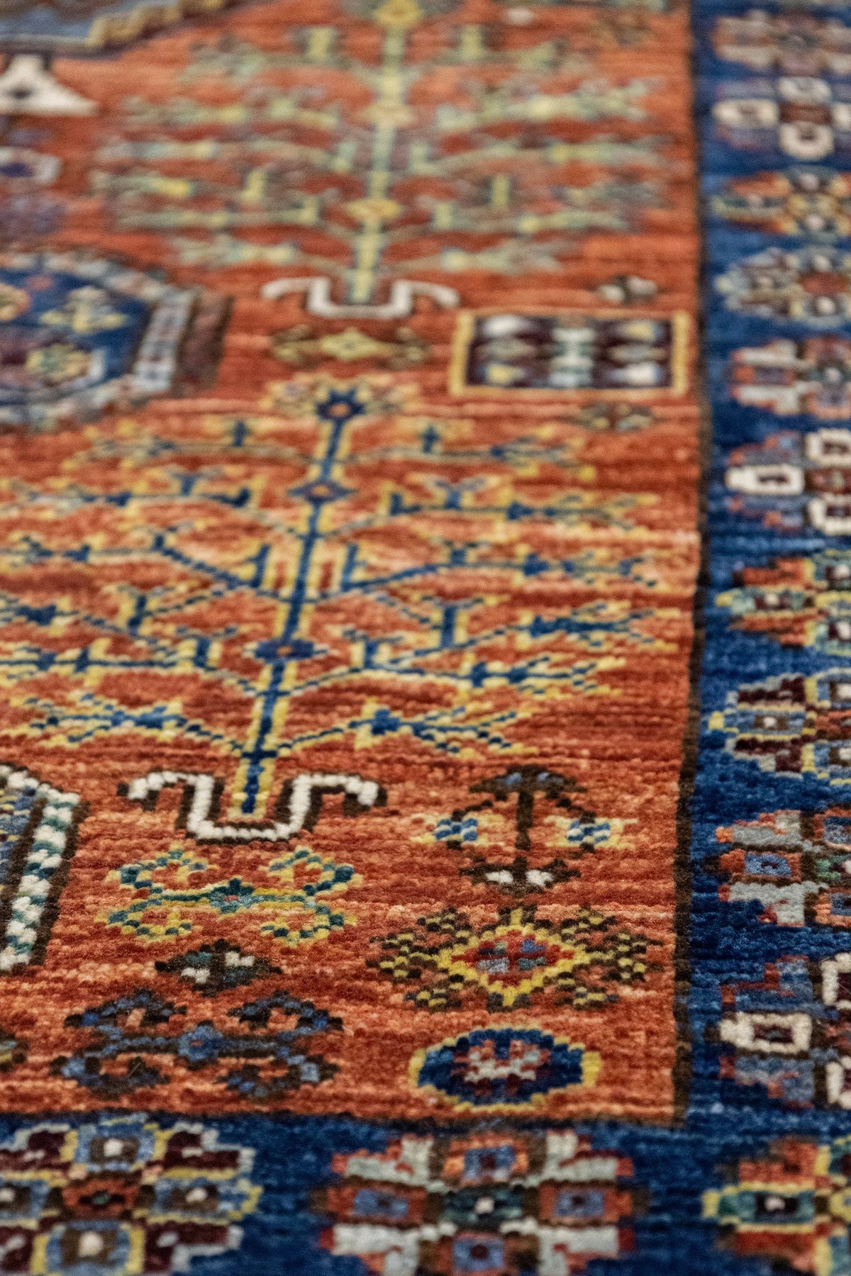 Tree Kazak Handwoven Tribal Rug, J89311