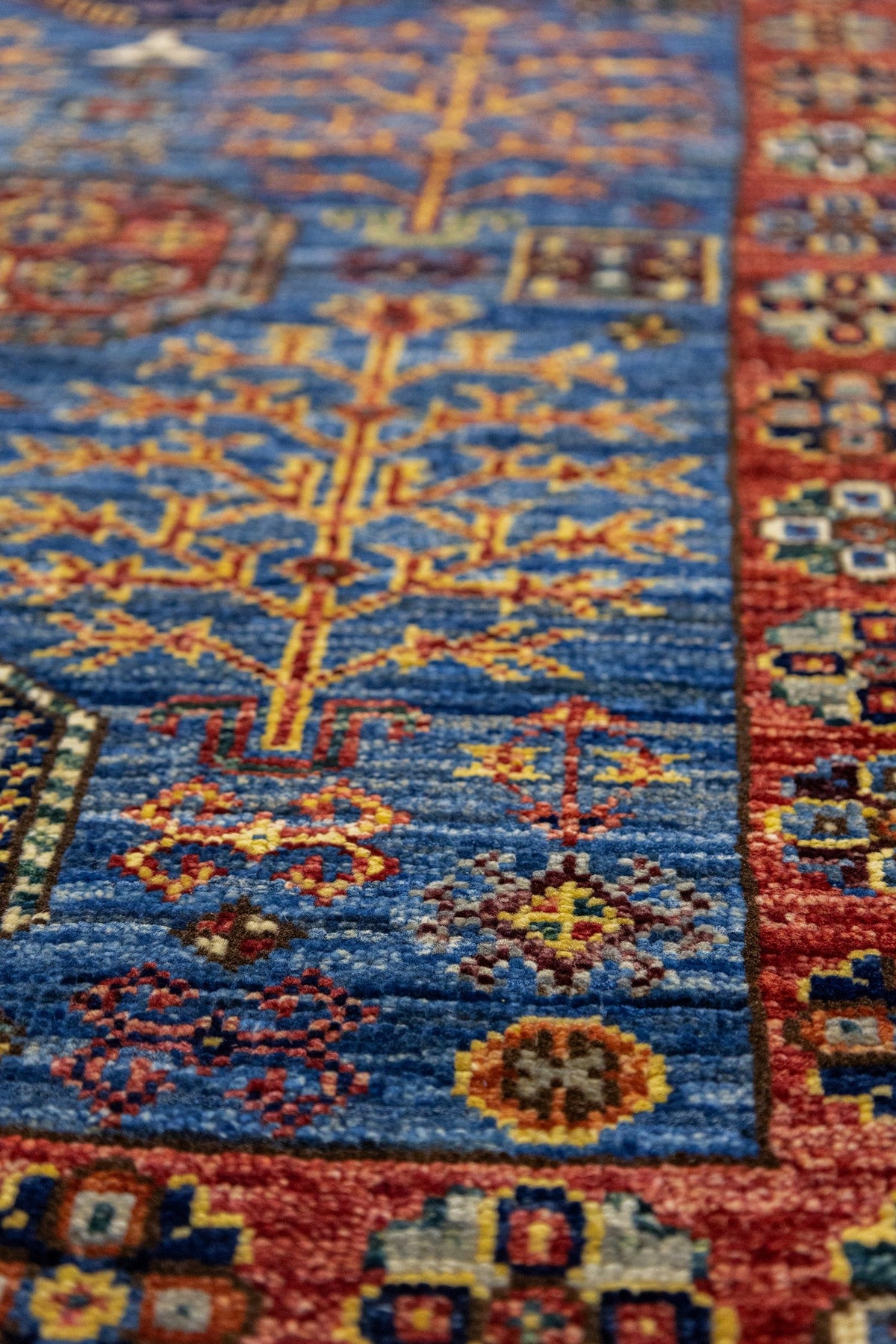 Tree Kazak Handwoven Tribal Rug, J89325