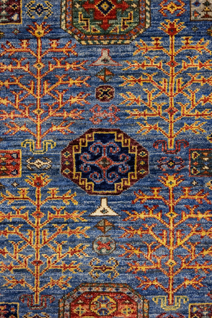 Tree Kazak Handwoven Tribal Rug, J89325