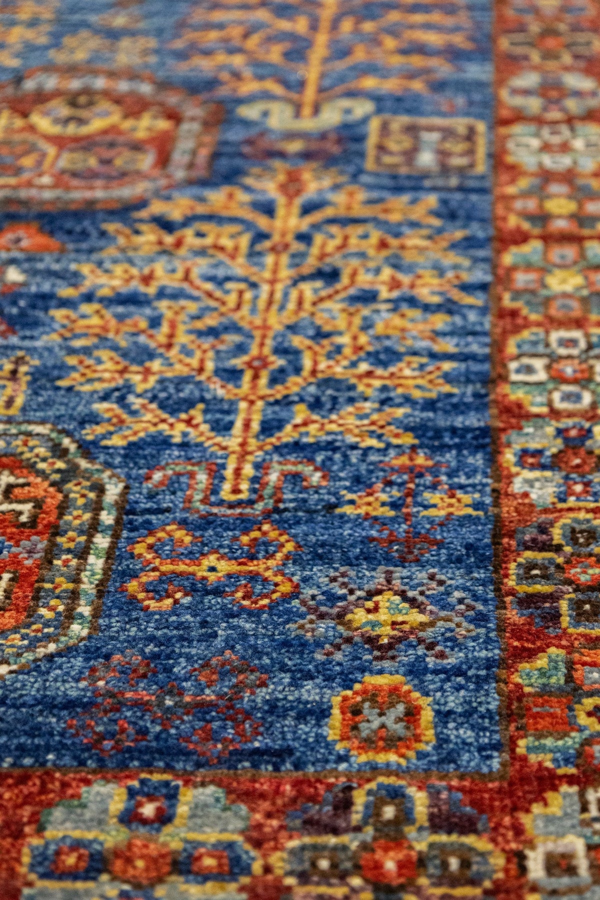Tree Kazak Handwoven Tribal Rug, J89326