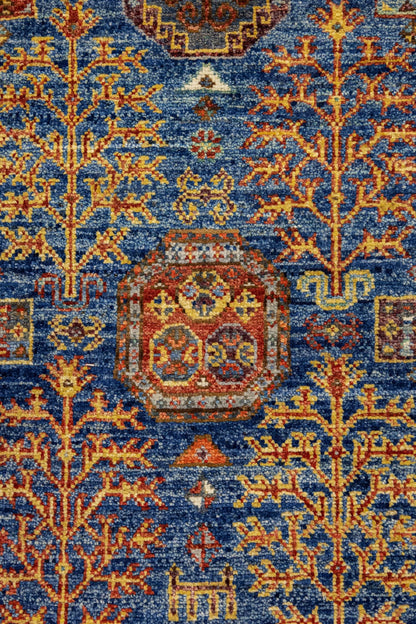 Tree Kazak Handwoven Tribal Rug, J89326