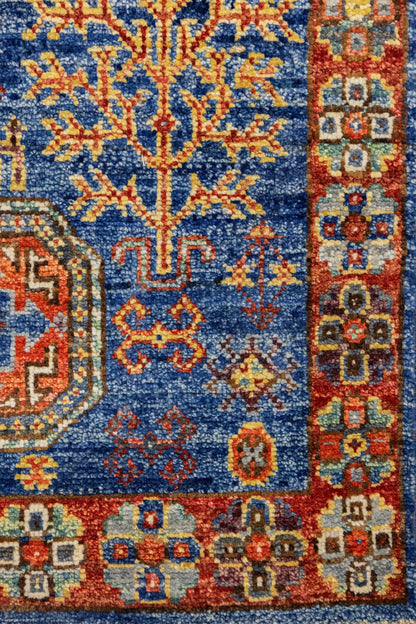 Tree Kazak Handwoven Tribal Rug, J89326