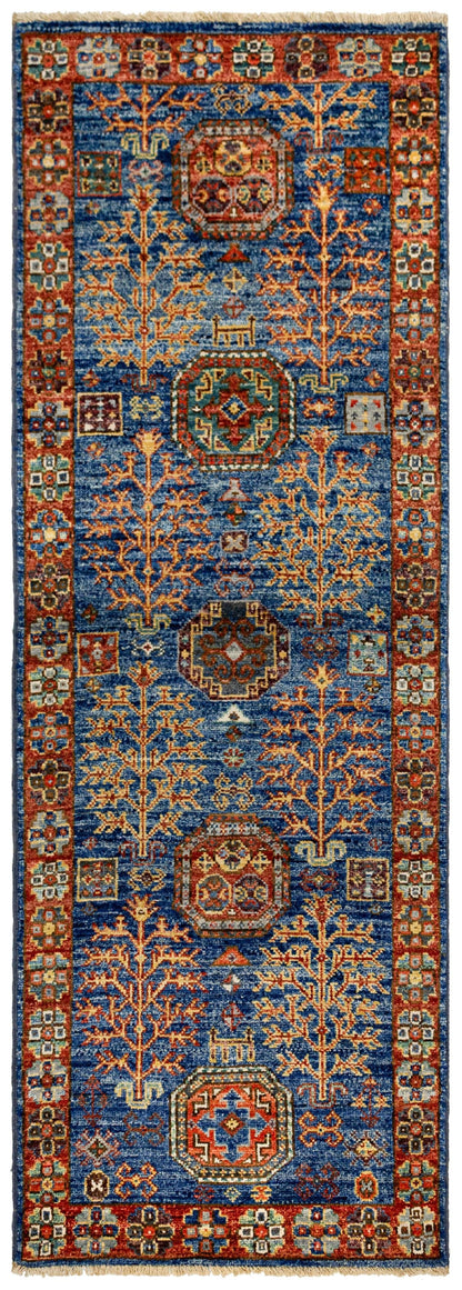Tree Kazak Handwoven Tribal Rug