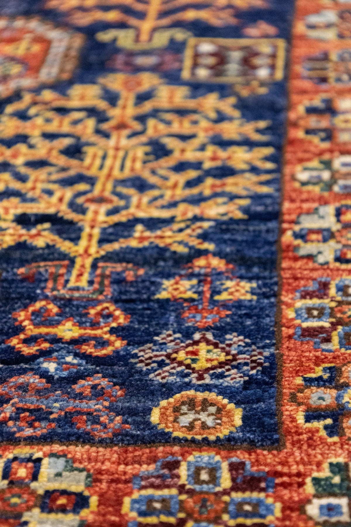 Tree Kazak Handwoven Tribal Rug, J89327