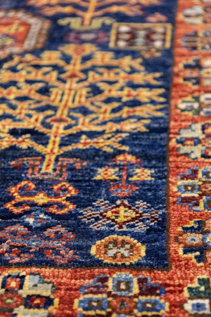 Tree Kazak Handwoven Tribal Rug, J89327