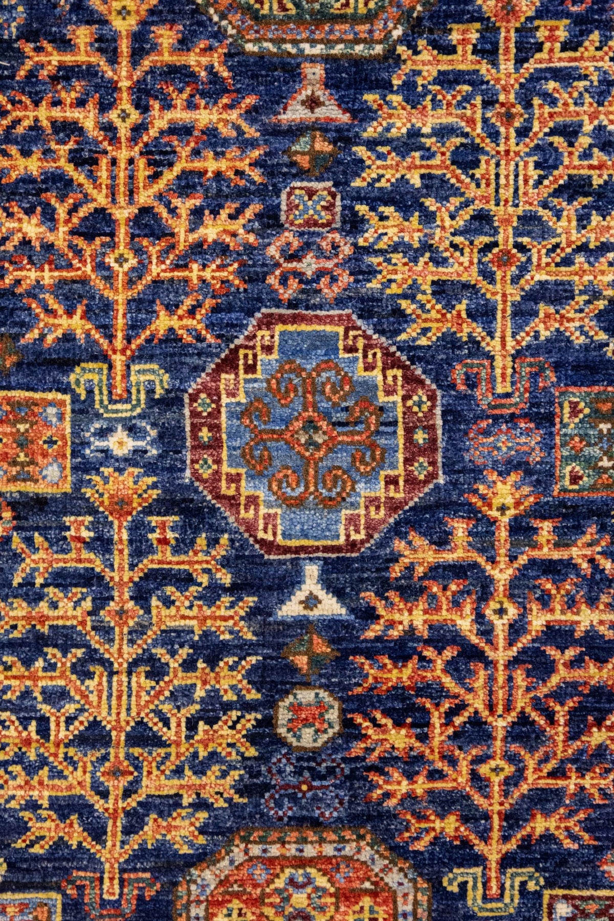 Tree Kazak Handwoven Tribal Rug, J89327