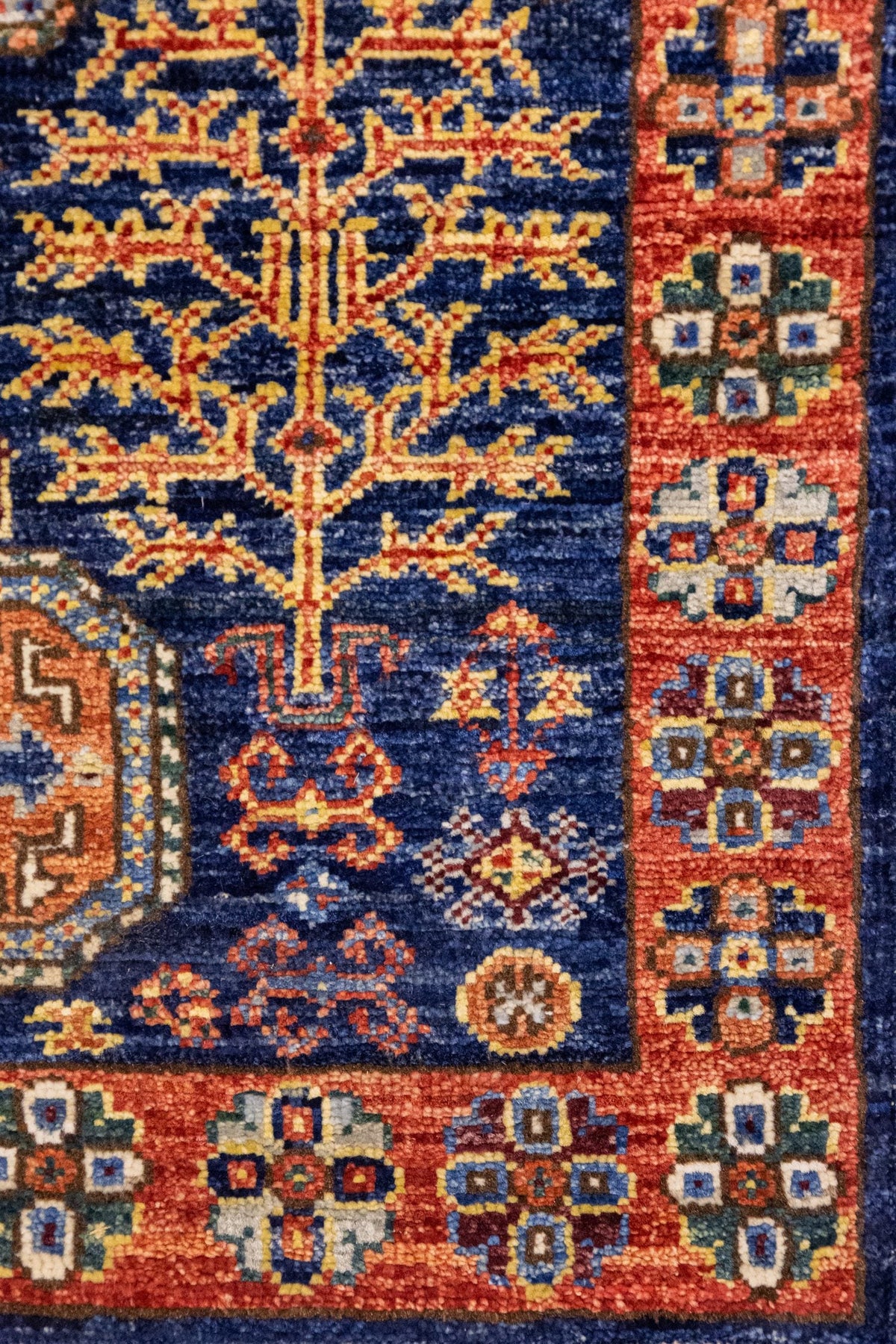 Tree Kazak Handwoven Tribal Rug, J89327