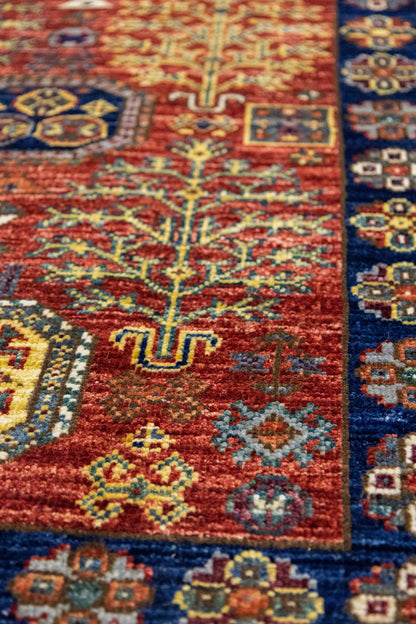 Tree Kazak Handwoven Tribal Rug, J89328