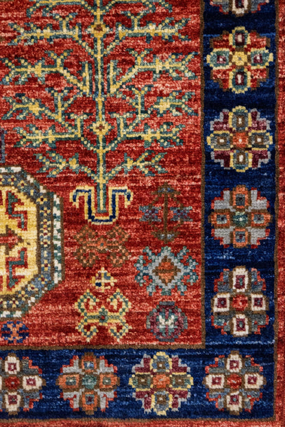 Tree Kazak Handwoven Tribal Rug, J89328