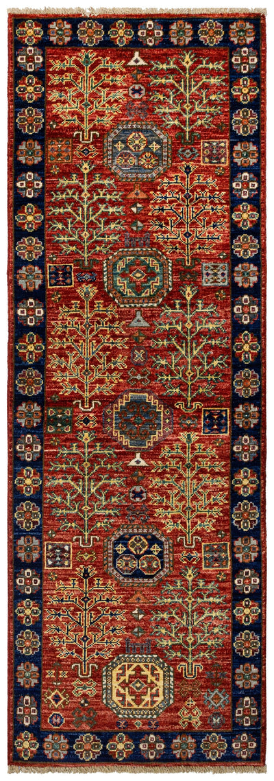Tree Kazak Handwoven Tribal Rug