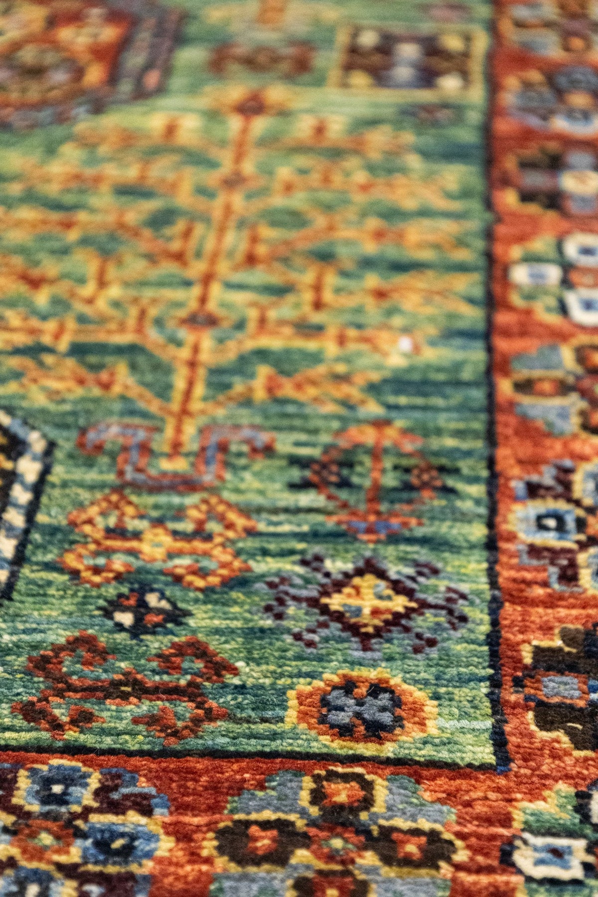 Tree Kazak Handwoven Tribal Rug, J89335