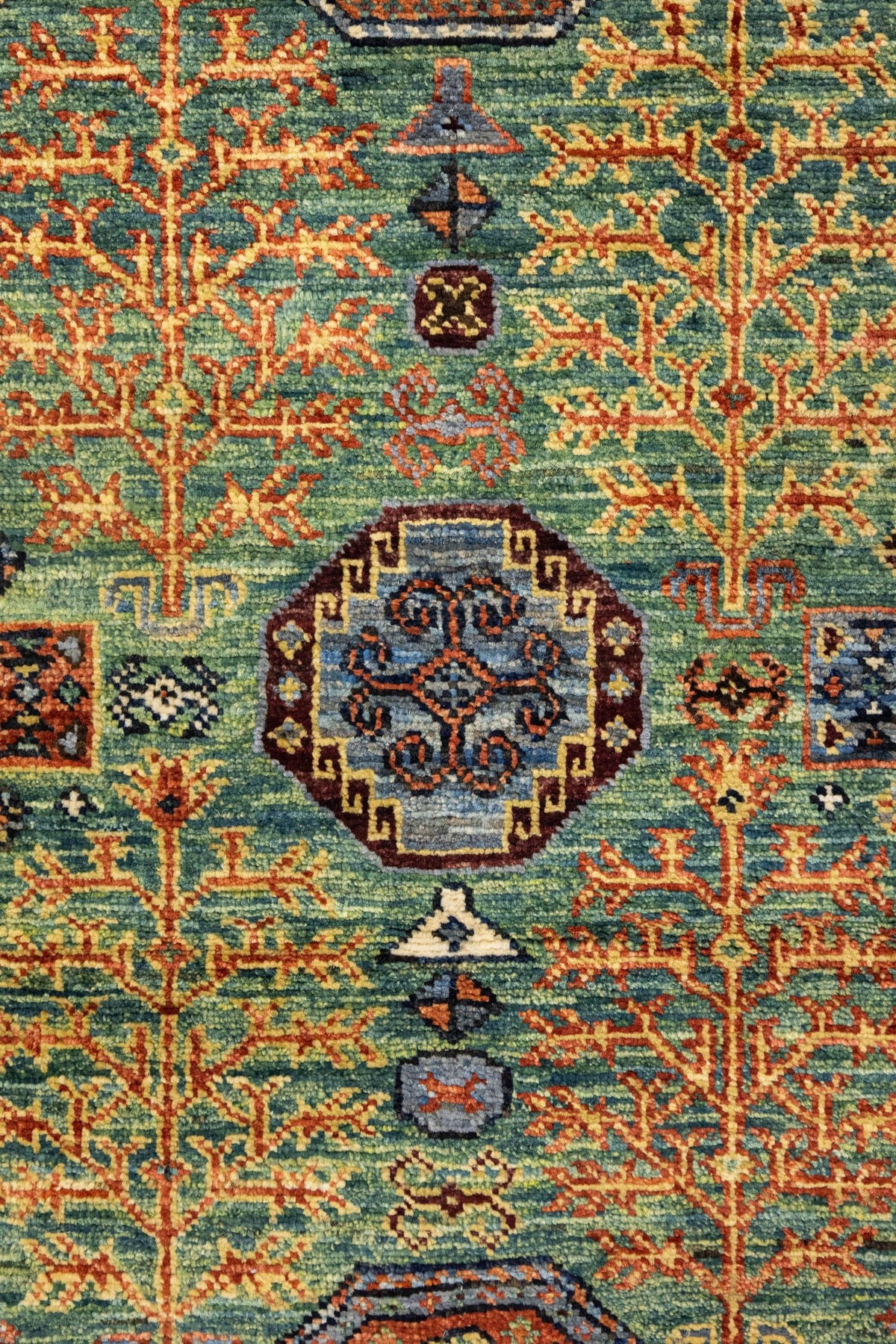 Tree Kazak Handwoven Tribal Rug, J89335